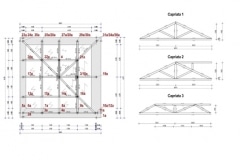 13.Particolare costruttivo di una capriata lignea sostituita